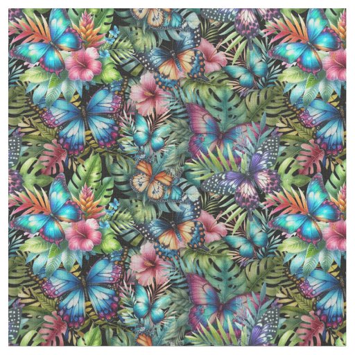 Fabric with snowstorms “Flight in the jungle”