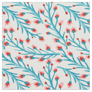 Fabric with vintage floral pattern.