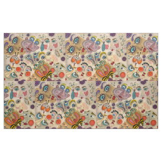 Fabric with Whimsical Faces