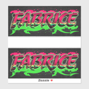 Fabrice First Name Graffiti Sticker