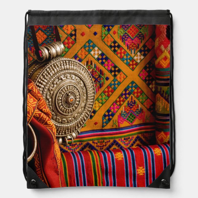 Fabrics, Bhutan Drawstring Bag (Front)