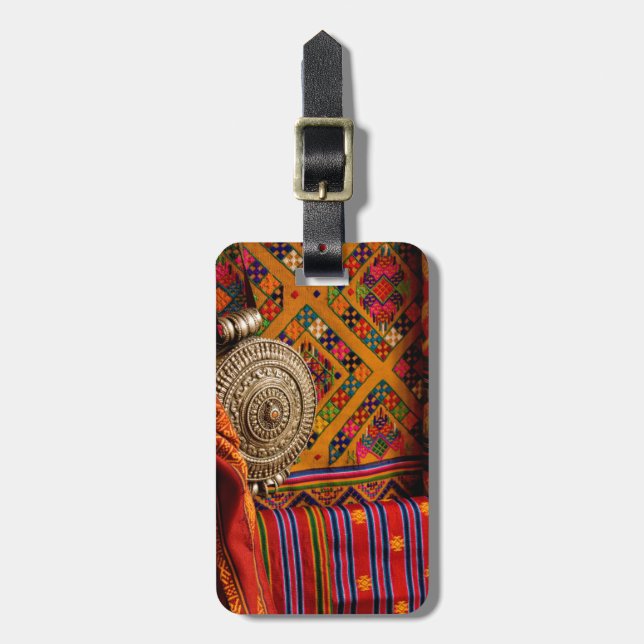 Fabrics, Bhutan Luggage Tag (Front Vertical)