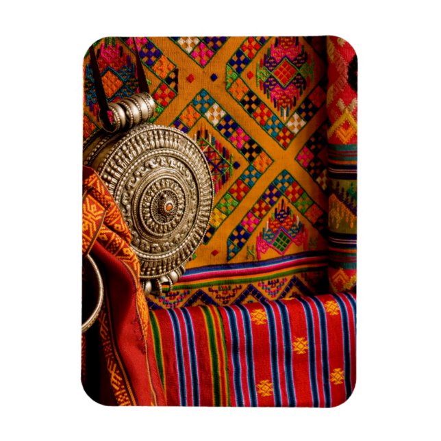 Fabrics, Bhutan Magnet (Vertical)