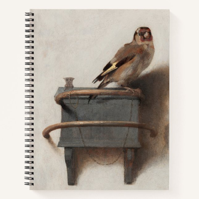 Fabritius The Goldfinch Painting Art Print Notebook (Front)
