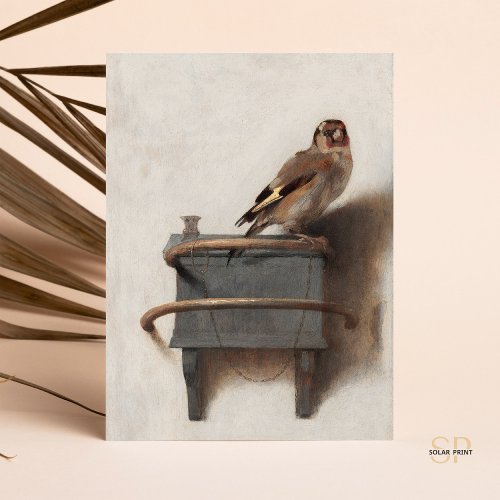 Fabritius The Goldfinch Painting Art Print Postcard