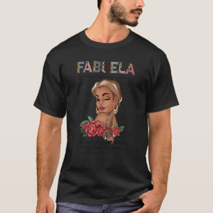 Fabuela Spanish Fabuela Definition Chingona Afro T-Shirt