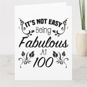 Fabulous 100th Birthday Card