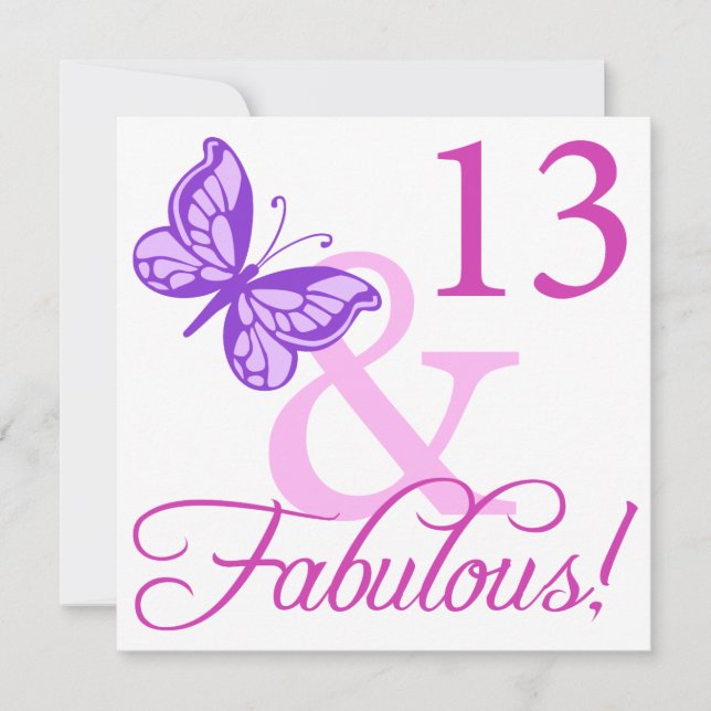 Fabulous 13th Birthday Card (Front)