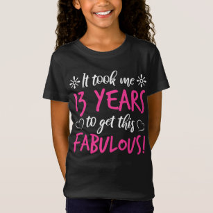 13th Birthday Shirt Girls Zebra Birthday 13 year old girl Thirteenth Birthday Gift Personalized Name Kleding Meisjeskleding Tops & T-shirts T-shirts T-shirts met print 
