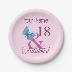 Fabulous 18th Birthday Paper Plates