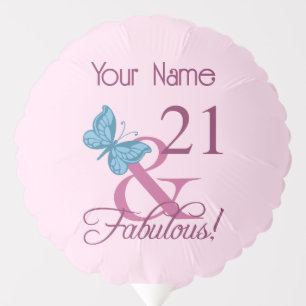 Fabulous 21st Birthday Balloon