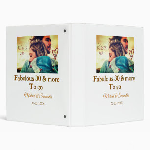 Fabulous 30 years anniversary add name photo date 3 ring binder