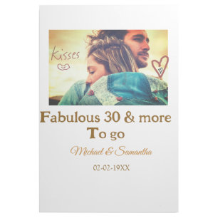 Fabulous 30 years anniversary add name photo date gallery wrap