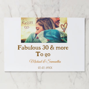 Fabulous 30 years anniversary add name photo date paper pad