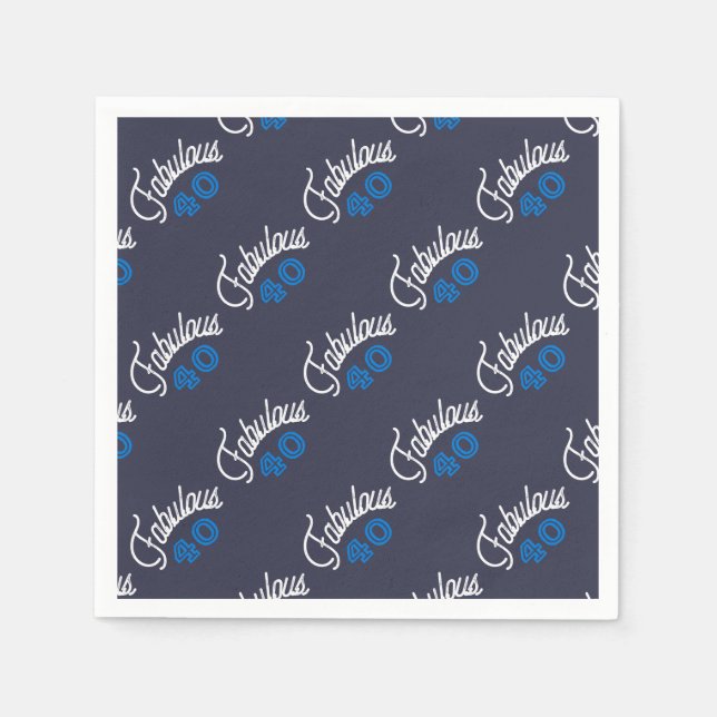 Fabulous 40 Birthday Napkins (Front)