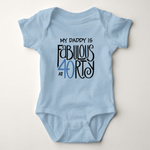 Fabulous 40 black blue Baby T-shirt Bodysuit