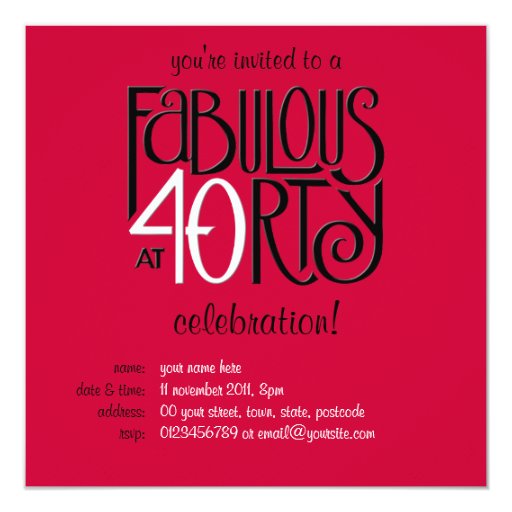 40 Birthday Party Invitations 7