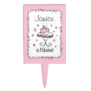 Fabulous 40 cake topper
