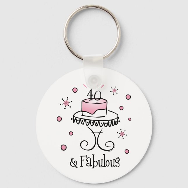 Fabulous 40 Keychain (Front)