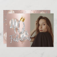 Fabulous 40 Modern Rose Gold Photo Queen Birthday