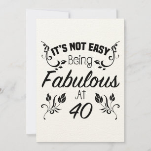Fabulous 40th Birthday Card