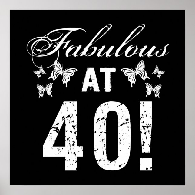 Fabulous 40th Birthday For Her Poster (Front)