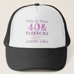 Fabulous 40th Birthday For Her Trucker Hat