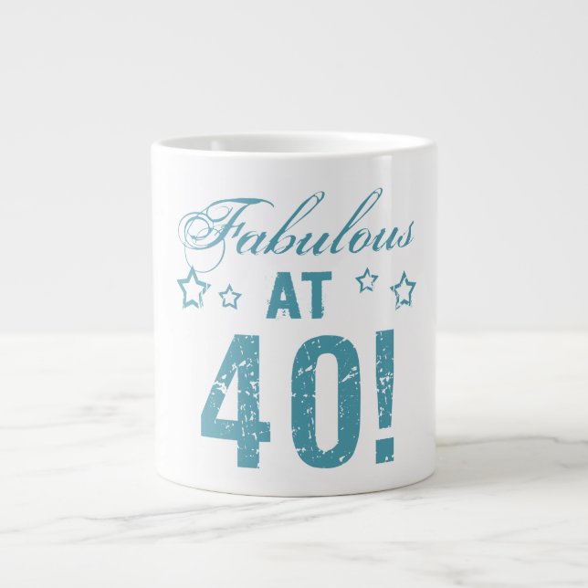 Fabulous 40th Birthday Large Coffee Mug (Front)