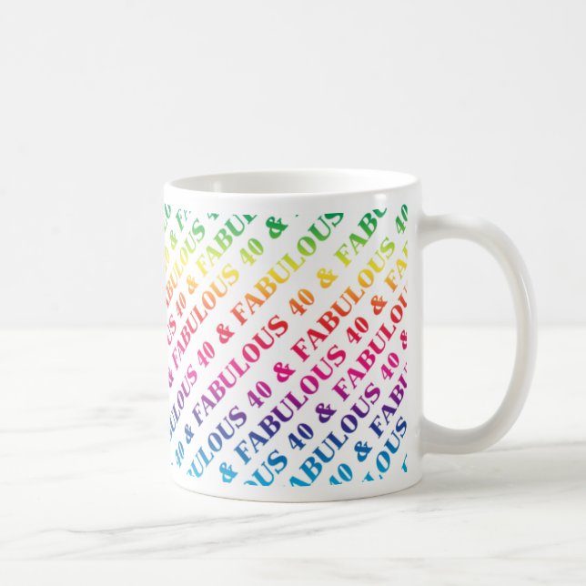 Fabulous 40th Birthday Party Mug (Right)