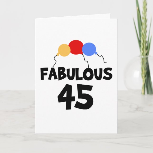 Fabulous 45 card (Front)
