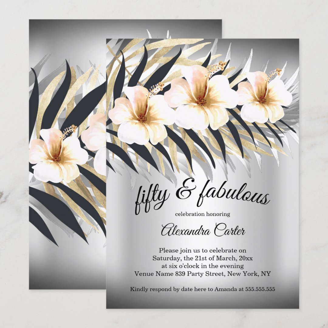 Hibiscus Party - Navy main image 1