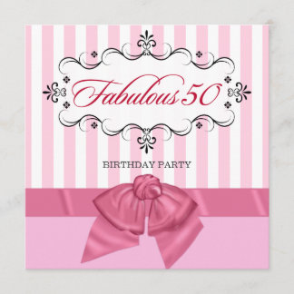 Fabulous 50 - Custom Birthday Party Invitations