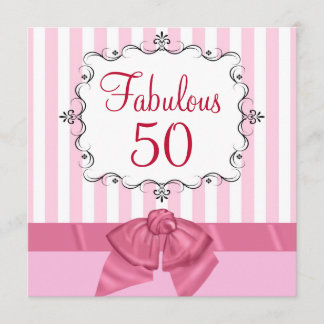 Fabulous 50 - Custom Birthday Party Invitations