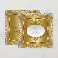Fabulous 50 Elite Elegant Gold Silver Birthday