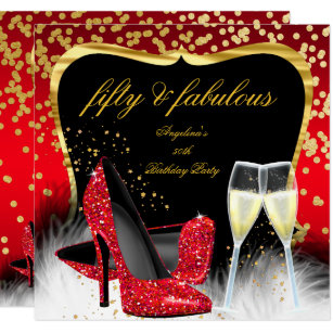 50 And Fabulous Invitations Zazzle