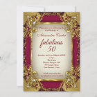 Fabulous 50 Photo burgundy red beige Gold Party