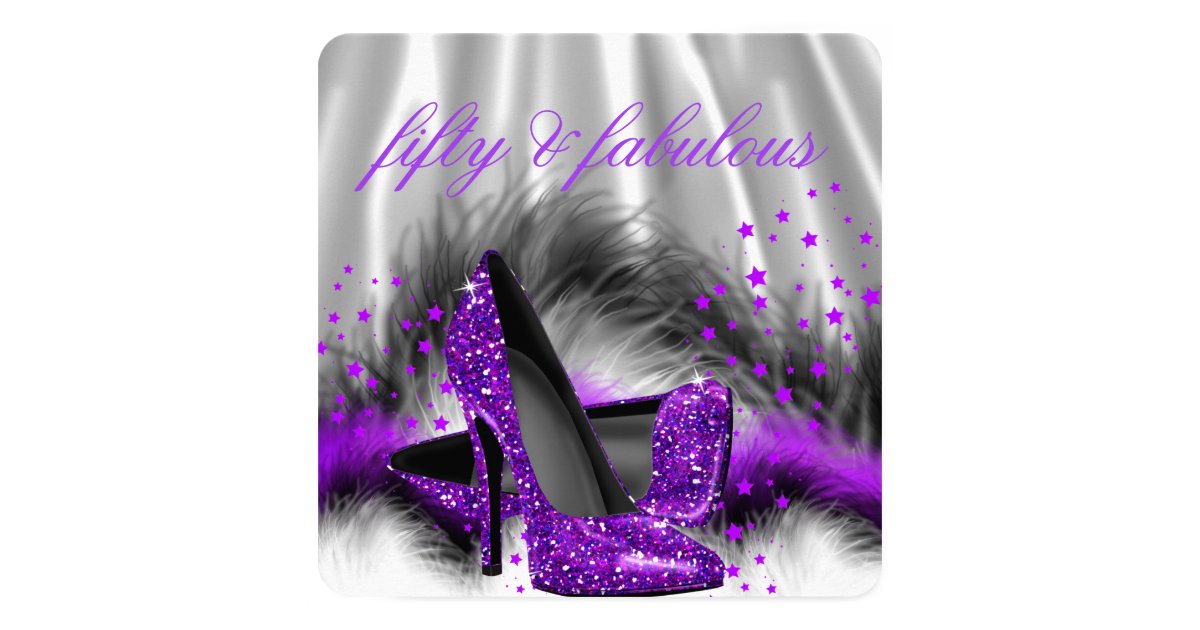 Purple Birthday Party Invitations 5