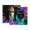 Fabulous 50 Teal Purple Heels Gold Bubbles Party
