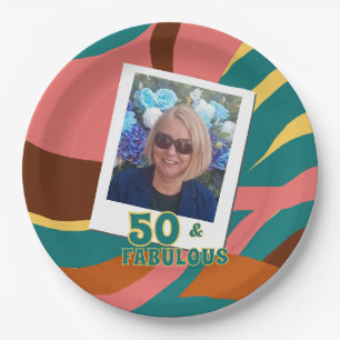 fabulous 50's 50th birthday celebration retro paper plates