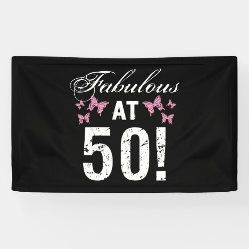 Fabulous 50th Birthday  Banner