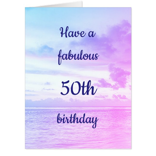 Fabulous 50th birthday card (Front)