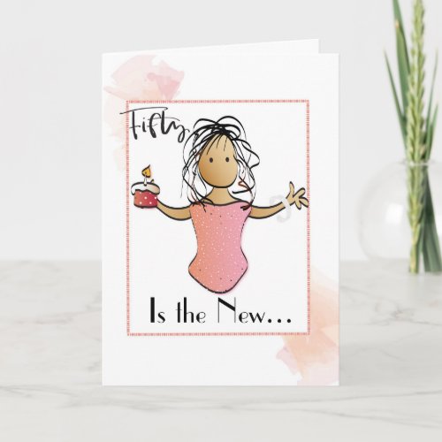 Fabulous 50th Birthday Card Personalized for Her 