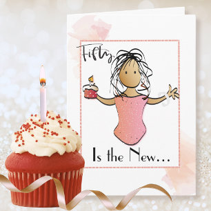 Fabulous 50th Birthday Card Personalized for Her