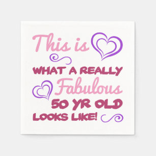 Fabulous 50th Birthday For Women Napkins