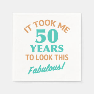Fabulous 50th Birthday Napkins