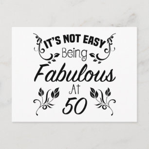 Fabulous 50th Birthday Postcard