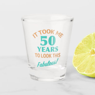 Fabulous 50th Birthday Shot Glass
