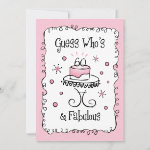 Fabulous 60 Custom Birthday Invitations
