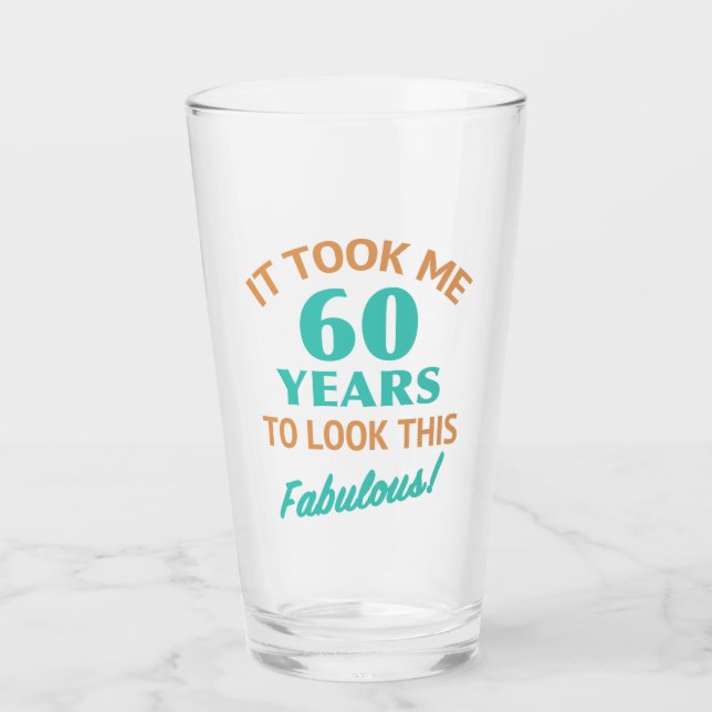 Fabulous 60th Birthday Glass (Front)