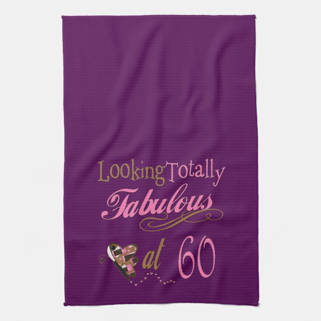 Fabulous 60th Birthday Towel (Vertical)